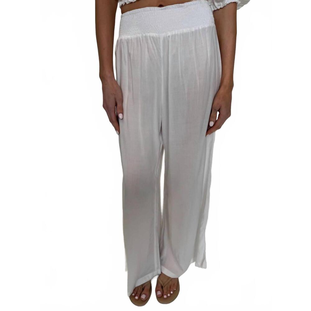 NEW ROMI THE BRAND nassau elastic waist pant in white